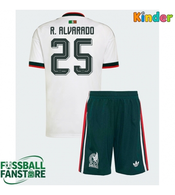 Mexiko Roberto Alvarado #25 Replik Auswärtstrikot Kinder WM 2026 Kurzarm (+ Kurze Hosen)